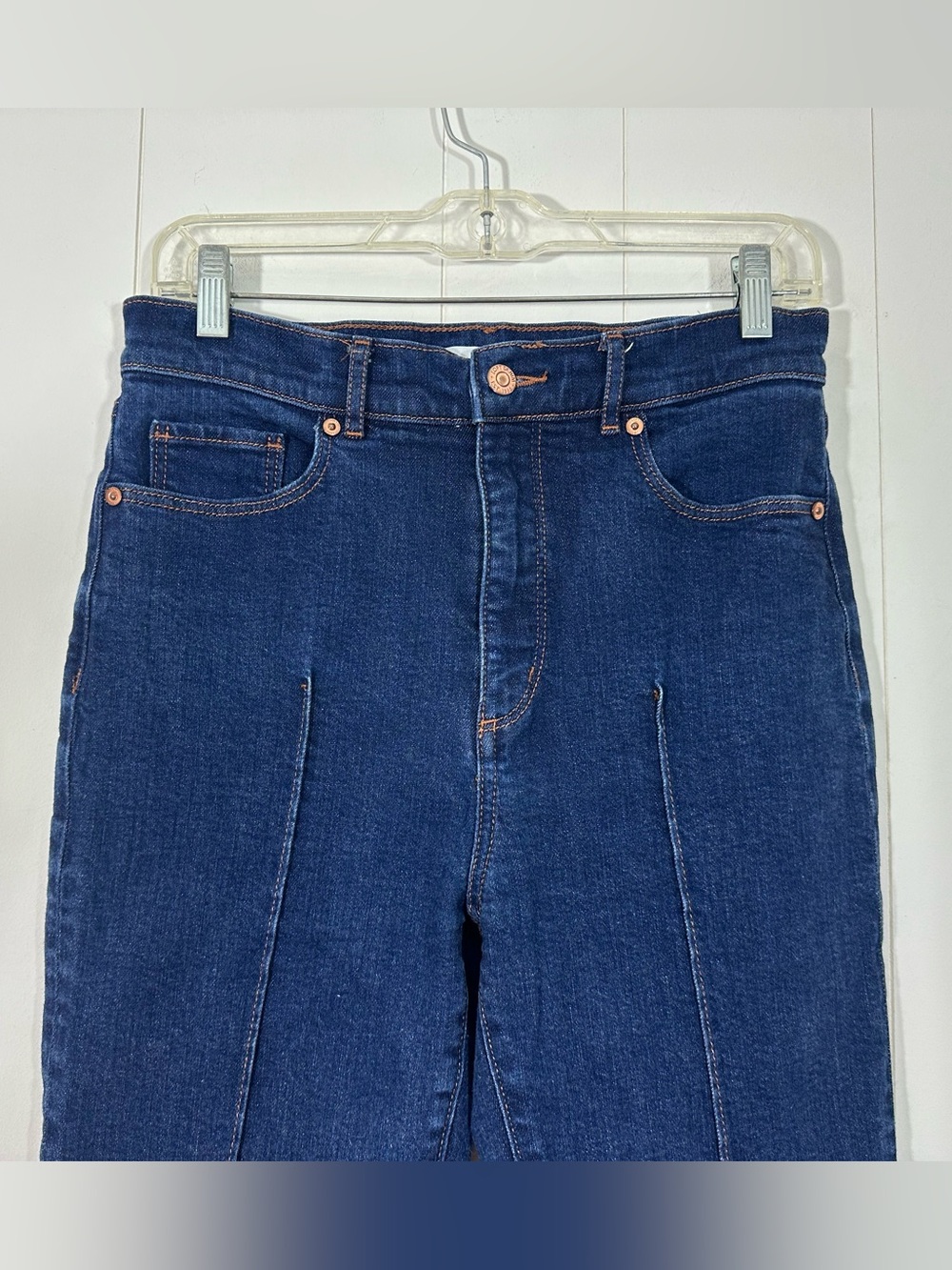 LOFT The Slim Flare Women’s Size 28/6 Stretch Denim Blue Jeans Casual - Picture 2 of 14